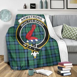 Scottish Armstrong Ancient Clan Tartan Blanket with Family Crest Tartan Plaid Sherpa Blanket Scottish Plaid Tartan Plaid - ScotsTee - scotstee.com
