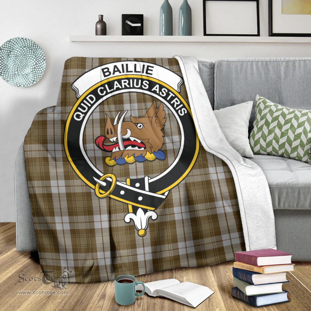 Scottish Baillie Dress Clan Tartan Blanket with Family Crest Tartan Plaid Sherpa Blanket Scottish Plaid Tartan Plaid - ScotsTee - scotstee.com