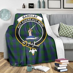 Scottish Barclay Clan Tartan Blanket with Family Crest Tartan Plaid Sherpa Blanket Scottish Plaid Tartan Plaid - ScotsTee - scotstee.com