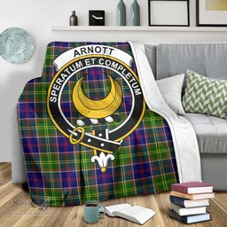 Scottish Arnott Clan Tartan Blanket with Family Crest Tartan Plaid Sherpa Blanket Scottish Plaid Tartan Plaid - ScotsTee - scotstee.com