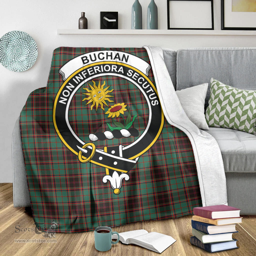 Scottish Buchan Ancient Clan Tartan Blanket with Family Crest Tartan Plaid Sherpa Blanket Scottish Plaid Tartan Plaid - ScotsTee - scotstee.com