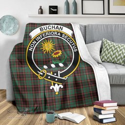 Scottish Buchan Ancient Clan Tartan Blanket with Family Crest Tartan Plaid Sherpa Blanket Scottish Plaid Tartan Plaid - ScotsTee - scotstee.com
