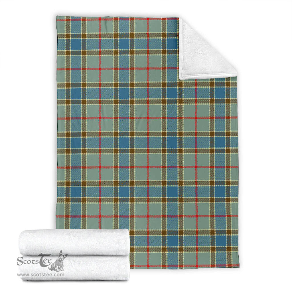 Scottish Balfour Blue Clan Tartan Blanket Tartan Plaid Sherpa Blanket Scottish Plaid Tartan Plaid - ScotsTee - scotstee.com