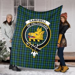 Scottish Campbell of Argyll #02 Clan Tartan Blanket with Family Crest Tartan Plaid Sherpa Blanket Scottish Plaid Tartan Plaid - ScotsTee - scotstee.com