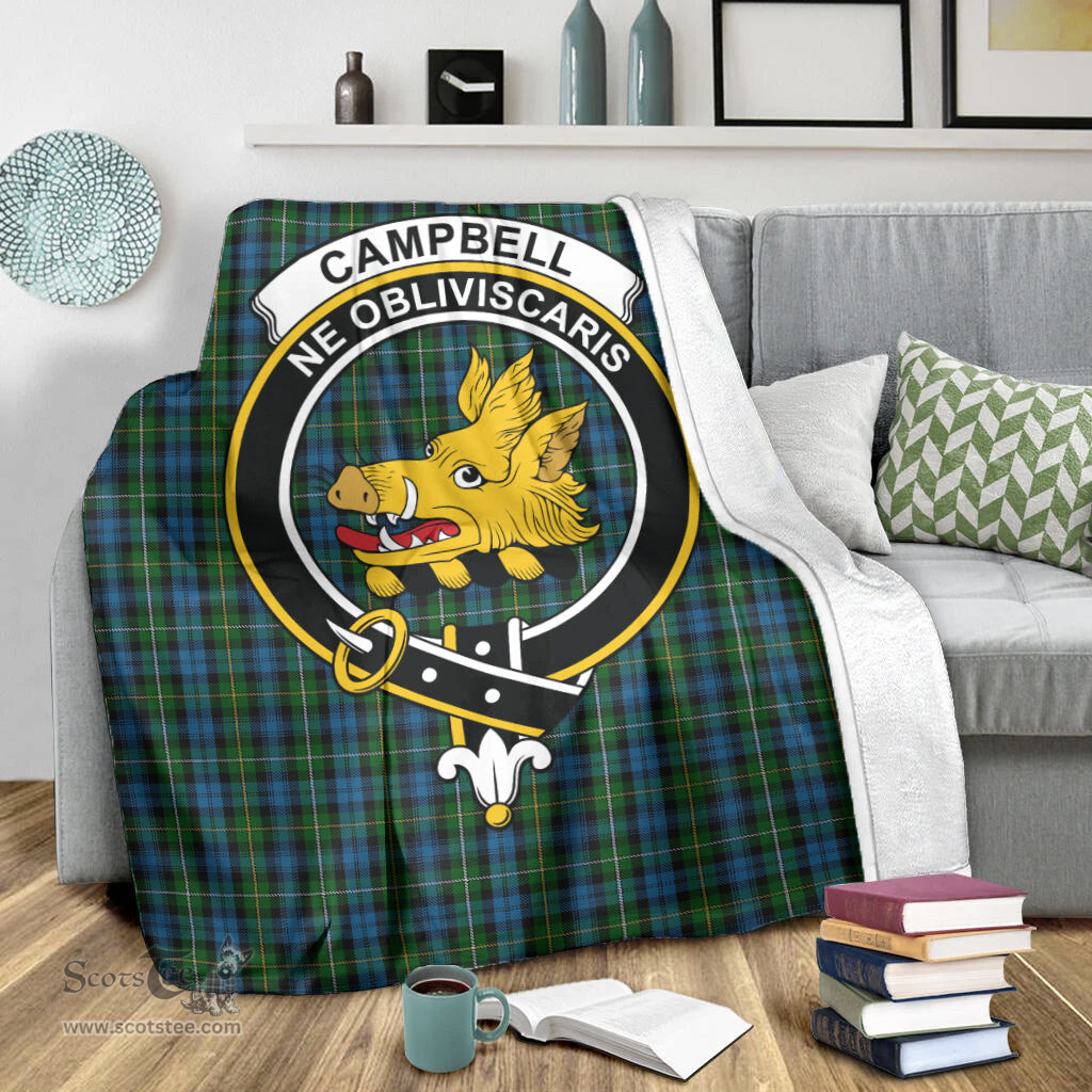 Scottish Campbell of Argyll #02 Clan Tartan Blanket with Family Crest Tartan Plaid Sherpa Blanket Scottish Plaid Tartan Plaid - ScotsTee - scotstee.com