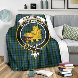 Scottish Campbell of Argyll #02 Clan Tartan Blanket with Family Crest Tartan Plaid Sherpa Blanket Scottish Plaid Tartan Plaid - ScotsTee - scotstee.com
