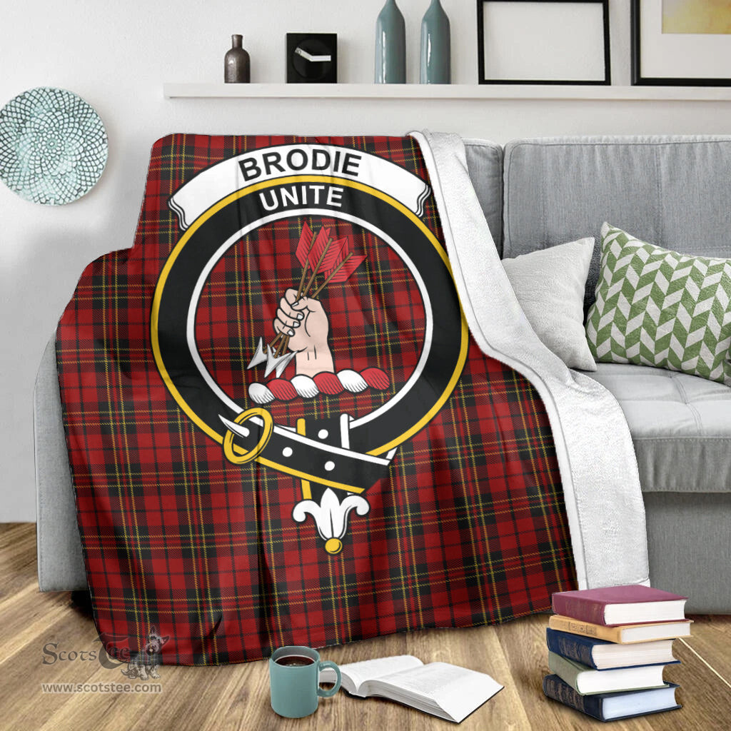 Scottish Brodie Clan Tartan Blanket with Family Crest Tartan Plaid Sherpa Blanket Scottish Plaid Tartan Plaid - ScotsTee - scotstee.com