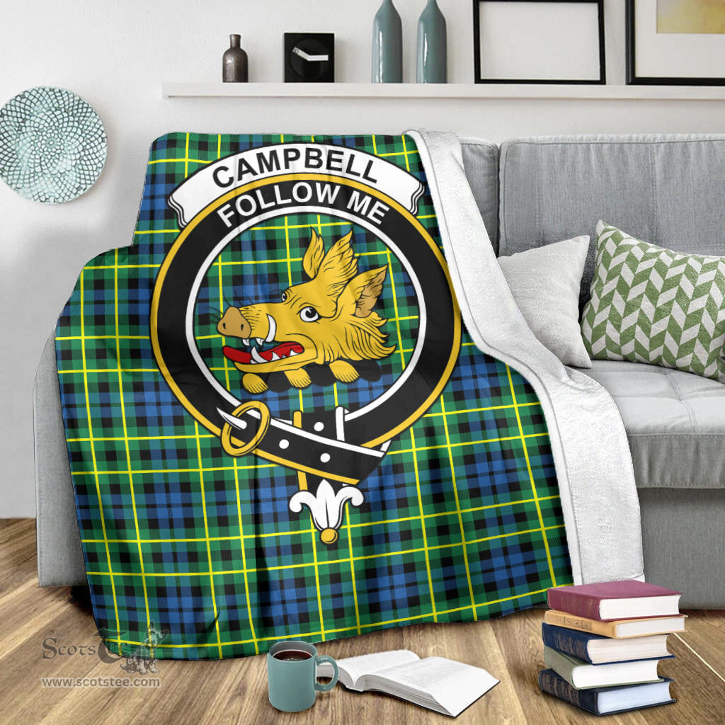 Scottish Campbell of Breadalbane Ancient Clan Tartan Blanket with Family Crest Tartan Plaid Sherpa Blanket Scottish Plaid Tartan Plaid - ScotsTee - scotstee.com