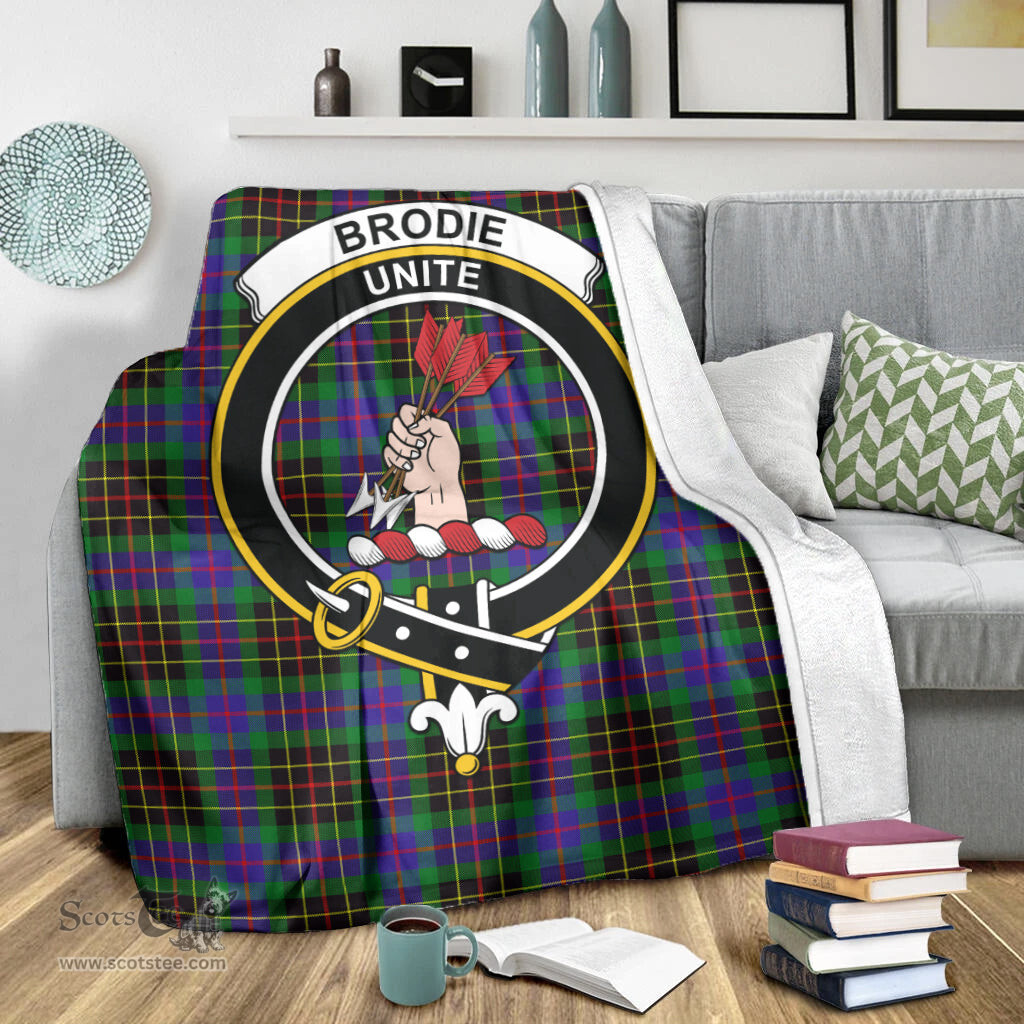Scottish Brodie Hunting Modern Clan Tartan Blanket with Family Crest Tartan Plaid Sherpa Blanket Scottish Plaid Tartan Plaid - ScotsTee - scotstee.com
