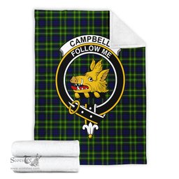 Scottish Campbell of Breadalbane Modern Clan Tartan Blanket with Family Crest Tartan Plaid Sherpa Blanket Scottish Plaid Tartan Plaid - ScotsTee - scotstee.com