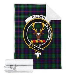 Scottish Calder Modern Clan Tartan Blanket with Family Crest Tartan Plaid Sherpa Blanket Scottish Plaid Tartan Plaid - ScotsTee - scotstee.com