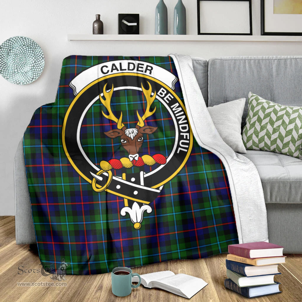 Scottish Calder Modern Clan Tartan Blanket with Family Crest Tartan Plaid Sherpa Blanket Scottish Plaid Tartan Plaid - ScotsTee - scotstee.com