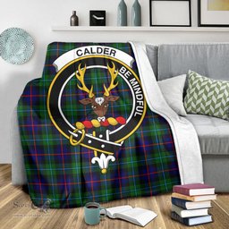 Scottish Calder Modern Clan Tartan Blanket with Family Crest Tartan Plaid Sherpa Blanket Scottish Plaid Tartan Plaid - ScotsTee - scotstee.com