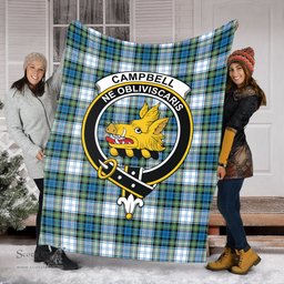 Scottish Campbell Dress Ancient Clan Tartan Blanket with Family Crest Tartan Plaid Sherpa Blanket Scottish Plaid Tartan Plaid - ScotsTee - scotstee.com