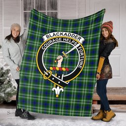 Scottish Blackadder Clan Tartan Blanket with Family Crest Tartan Plaid Sherpa Blanket Scottish Plaid Tartan Plaid - ScotsTee - scotstee.com