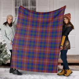 Scottish Chisholm Hunting Modern Clan Tartan Blanket Tartan Plaid Sherpa Blanket Scottish Plaid Tartan Plaid - ScotsTee - scotstee.com