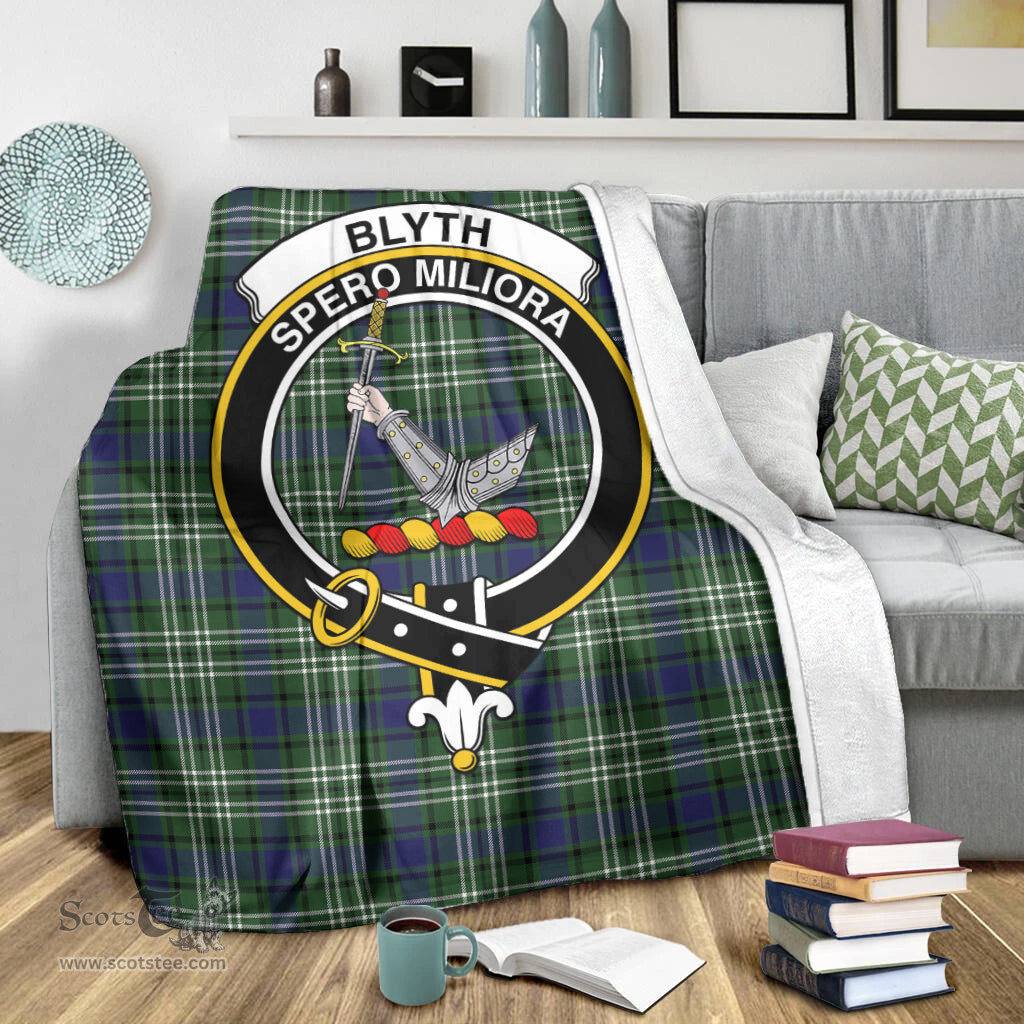 Scottish Blyth Clan Tartan Blanket with Family Crest Tartan Plaid Sherpa Blanket Scottish Plaid Tartan Plaid - ScotsTee - scotstee.com