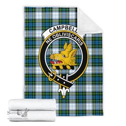 Scottish Campbell Dress Clan Tartan Blanket with Family Crest Tartan Plaid Sherpa Blanket Scottish Plaid Tartan Plaid - ScotsTee - scotstee.com