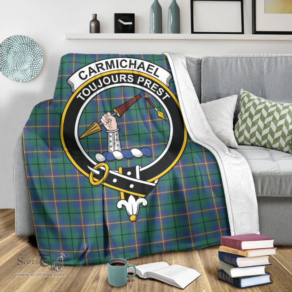 Scottish Carmichael Ancient Clan Tartan Blanket with Family Crest Tartan Plaid Sherpa Blanket Scottish Plaid Tartan Plaid - ScotsTee - scotstee.com