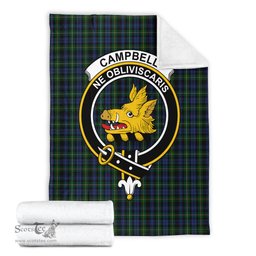 Scottish Campbell of Argyll #01 Clan Tartan Blanket with Family Crest Tartan Plaid Sherpa Blanket Scottish Plaid Tartan Plaid - ScotsTee - scotstee.com