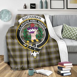 Scottish Buchanan Dress Clan Tartan Blanket with Family Crest Tartan Plaid Sherpa Blanket Scottish Plaid Tartan Plaid - ScotsTee - scotstee.com
