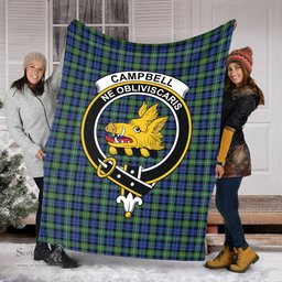 Scottish Campbell Argyll Ancient Clan Tartan Blanket with Family Crest Tartan Plaid Sherpa Blanket Scottish Plaid Tartan Plaid - ScotsTee - scotstee.com