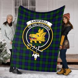 Scottish Campbell Modern Clan Tartan Blanket with Family Crest Tartan Plaid Sherpa Blanket Scottish Plaid Tartan Plaid - ScotsTee - scotstee.com