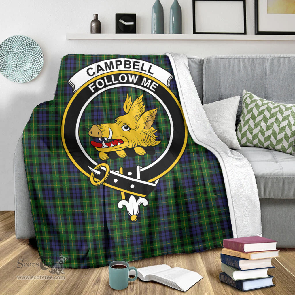 Scottish Campbell of Breadalbane Clan Tartan Blanket with Family Crest Tartan Plaid Sherpa Blanket Scottish Plaid Tartan Plaid - ScotsTee - scotstee.com