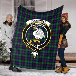 Scottish Campbell of Cawdor Modern Clan Tartan Blanket with Family Crest Tartan Plaid Sherpa Blanket Scottish Plaid Tartan Plaid - ScotsTee - scotstee.com