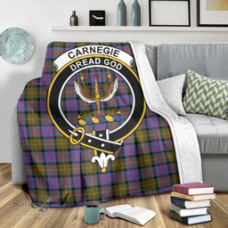 Scottish Carnegie Ancient Clan Tartan Blanket with Family Crest Tartan Plaid Sherpa Blanket Scottish Plaid Tartan Plaid - ScotsTee - scotstee.com