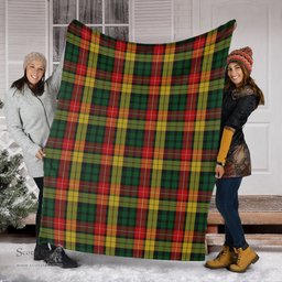 Scottish Buchanan Clan Tartan Blanket Tartan Plaid Sherpa Blanket Scottish Plaid Tartan Plaid - ScotsTee - scotstee.com