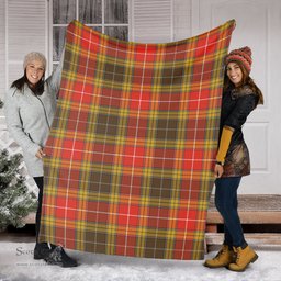 Scottish Buchanan Old Set Weathered Clan Tartan Blanket Tartan Plaid Sherpa Blanket Scottish Plaid Tartan Plaid - ScotsTee - scotstee.com