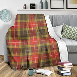 Scottish Buchanan Old Set Weathered Clan Tartan Blanket Tartan Plaid Sherpa Blanket Scottish Plaid Tartan Plaid - ScotsTee - scotstee.com