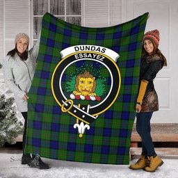 Scottish Dundas Modern Clan Tartan Blanket with Family Crest Tartan Plaid Sherpa Blanket Scottish Plaid Tartan Plaid - ScotsTee - scotstee.com