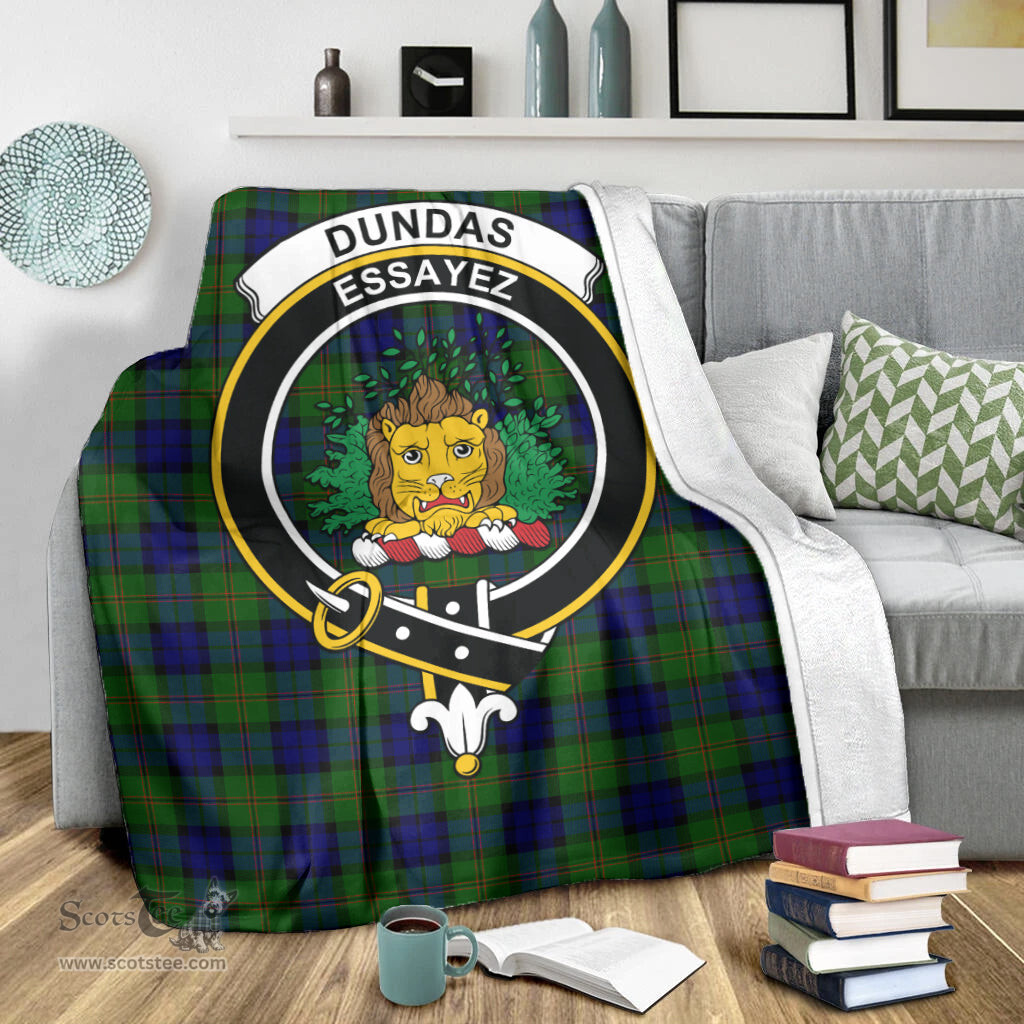 Scottish Dundas Modern Clan Tartan Blanket with Family Crest Tartan Plaid Sherpa Blanket Scottish Plaid Tartan Plaid - ScotsTee - scotstee.com