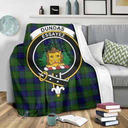 Scottish Dundas Modern Clan Tartan Blanket with Family Crest Tartan Plaid Sherpa Blanket Scottish Plaid Tartan Plaid - ScotsTee - scotstee.com