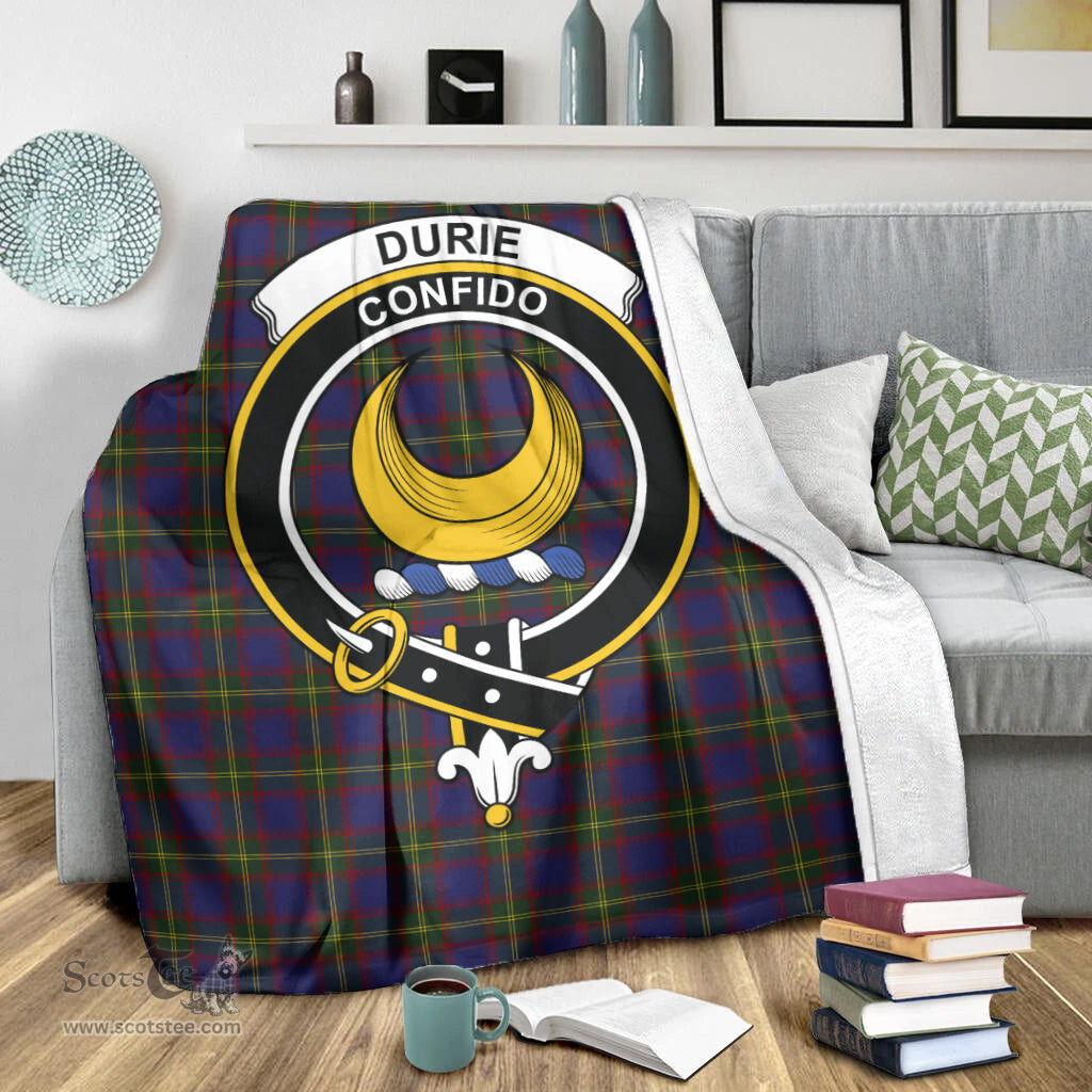 Scottish Durie Clan Tartan Blanket with Family Crest Tartan Plaid Sherpa Blanket Scottish Plaid Tartan Plaid - ScotsTee - scotstee.com