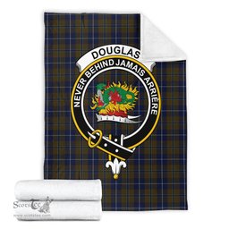 Scottish Douglas Brown Clan Tartan Blanket with Family Crest Tartan Plaid Sherpa Blanket Scottish Plaid Tartan Plaid - ScotsTee - scotstee.com