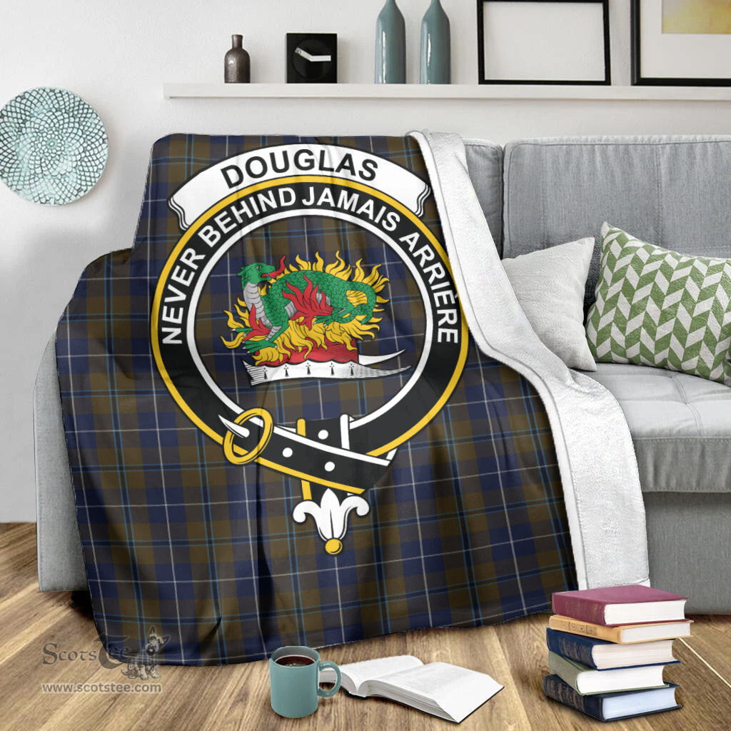 Scottish Douglas Brown Clan Tartan Blanket with Family Crest Tartan Plaid Sherpa Blanket Scottish Plaid Tartan Plaid - ScotsTee - scotstee.com