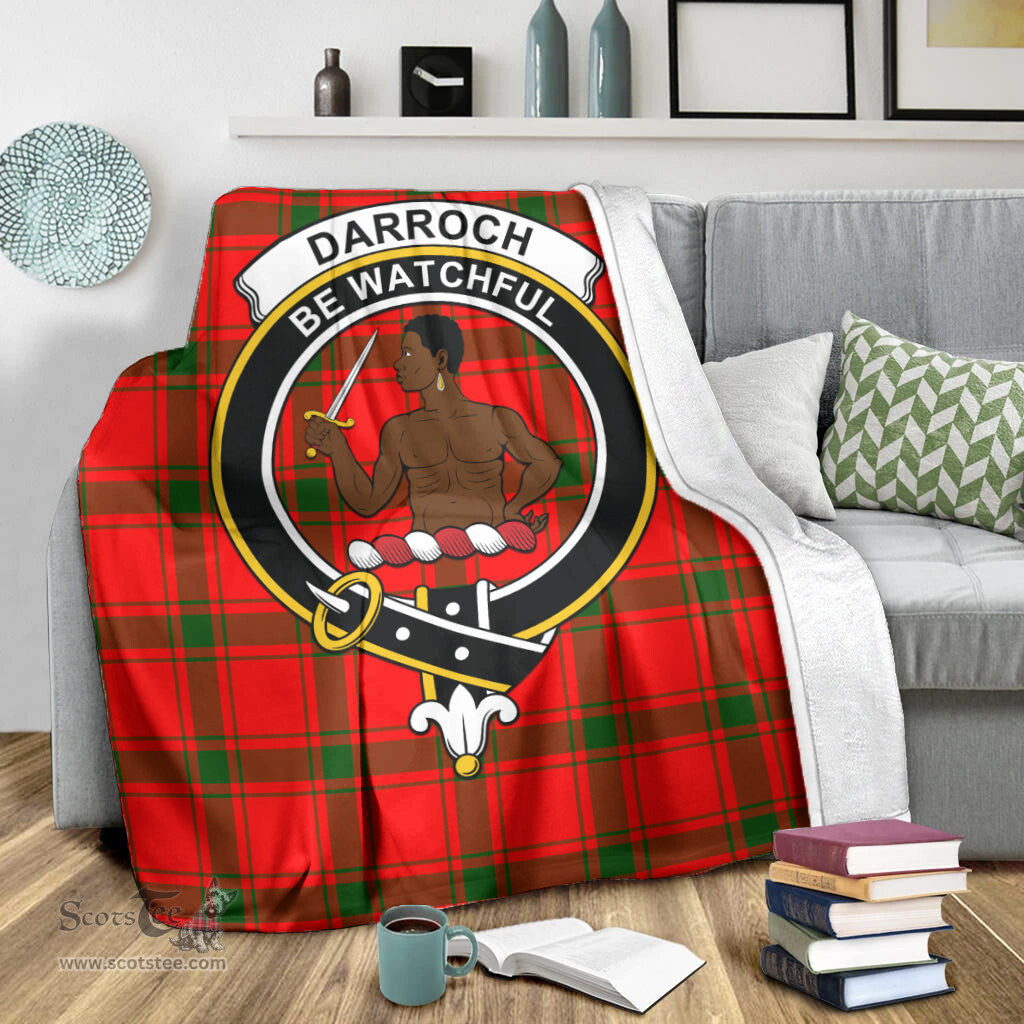 Scottish Darroch Clan Tartan Blanket with Family Crest Tartan Plaid Sherpa Blanket Scottish Plaid Tartan Plaid - ScotsTee - scotstee.com