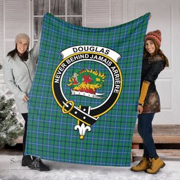 Scottish Douglas Ancient Clan Tartan Blanket with Family Crest Tartan Plaid Sherpa Blanket Scottish Plaid Tartan Plaid - ScotsTee - scotstee.com