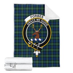 Scottish Forbes Ancient Clan Tartan Blanket with Family Crest Tartan Plaid Sherpa Blanket Scottish Plaid Tartan Plaid - ScotsTee - scotstee.com