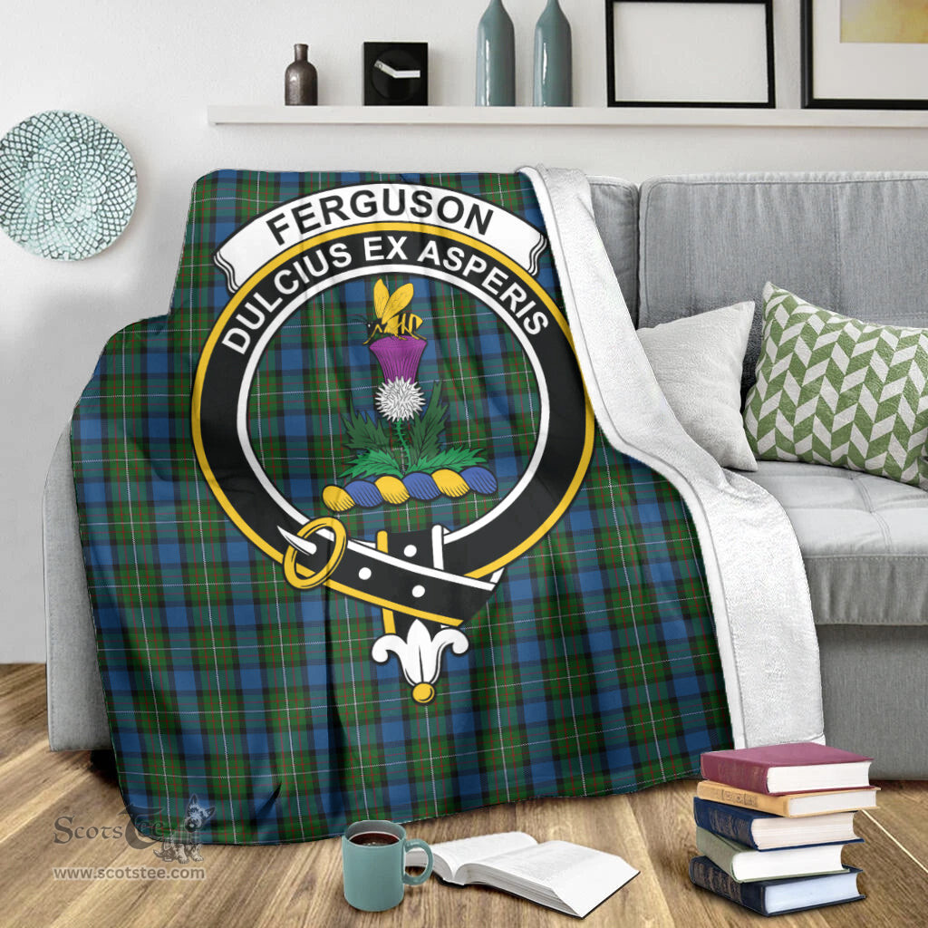 Scottish Ferguson of Atholl Clan Tartan Blanket with Family Crest Tartan Plaid Sherpa Blanket Scottish Plaid Tartan Plaid - ScotsTee - scotstee.com