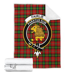 Scottish Fairlie Modern Clan Tartan Blanket with Family Crest Tartan Plaid Sherpa Blanket Scottish Plaid Tartan Plaid - ScotsTee - scotstee.com