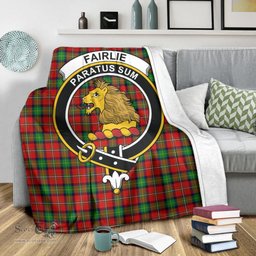 Scottish Fairlie Modern Clan Tartan Blanket with Family Crest Tartan Plaid Sherpa Blanket Scottish Plaid Tartan Plaid - ScotsTee - scotstee.com