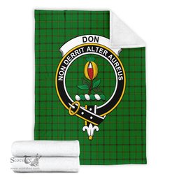 Scottish Don Clan Tartan Blanket with Family Crest Tartan Plaid Sherpa Blanket Scottish Plaid Tartan Plaid - ScotsTee - scotstee.com