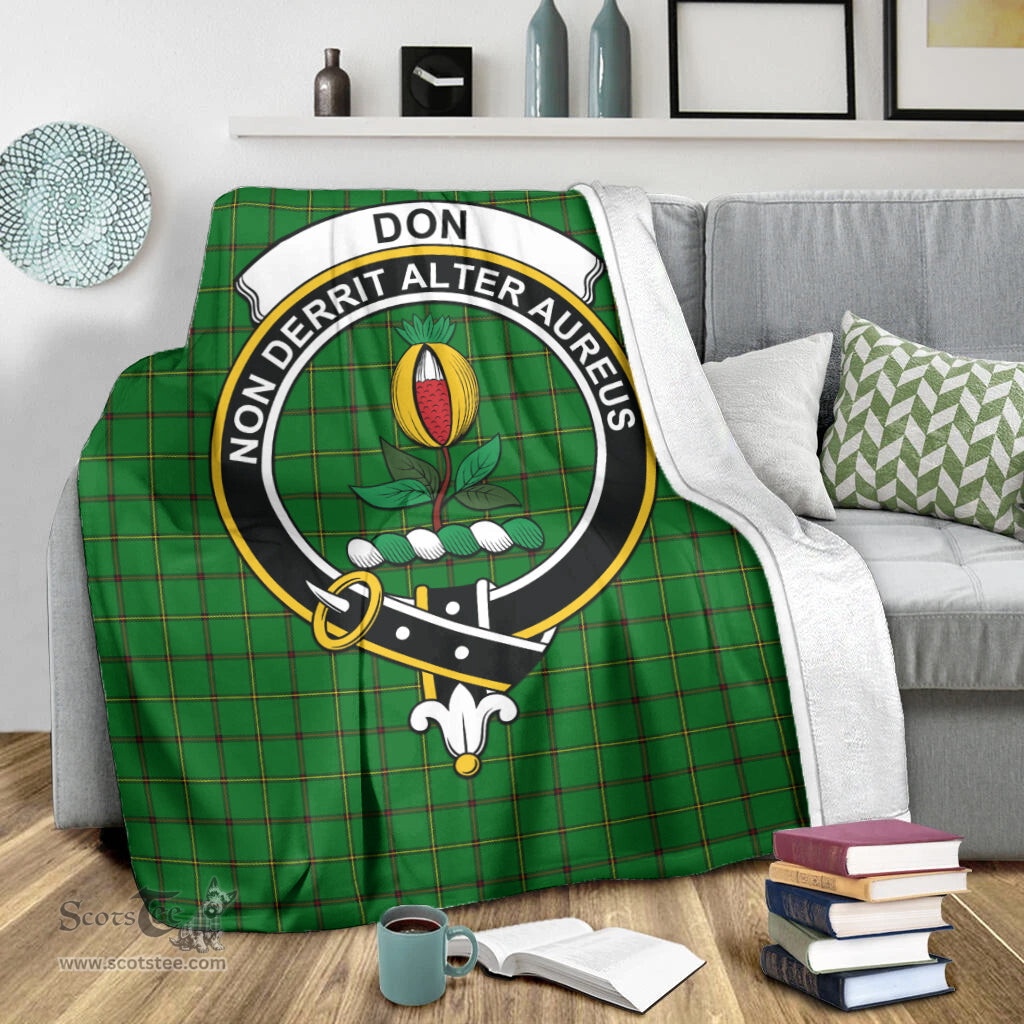 Scottish Don Clan Tartan Blanket with Family Crest Tartan Plaid Sherpa Blanket Scottish Plaid Tartan Plaid - ScotsTee - scotstee.com