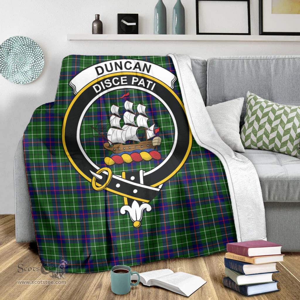 Scottish Duncan Modern Clan Tartan Blanket with Family Crest Tartan Plaid Sherpa Blanket Scottish Plaid Tartan Plaid - ScotsTee - scotstee.com