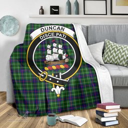 Scottish Duncan Modern Clan Tartan Blanket with Family Crest Tartan Plaid Sherpa Blanket Scottish Plaid Tartan Plaid - ScotsTee - scotstee.com