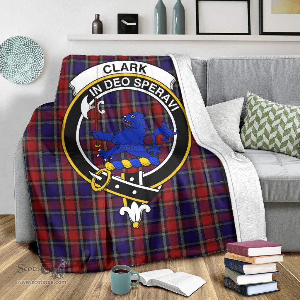 Scottish Clark (Lion) Red Clan Tartan Blanket with Family Crest Tartan Plaid Sherpa Blanket Scottish Plaid Tartan Plaid - ScotsTee - scotstee.com